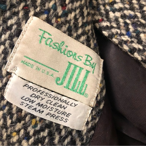 Vintage 60s 70s Jill Jr Wool Blend Confetti Gray Coat Jacket Blazer size S/M - Picture 8 of 11